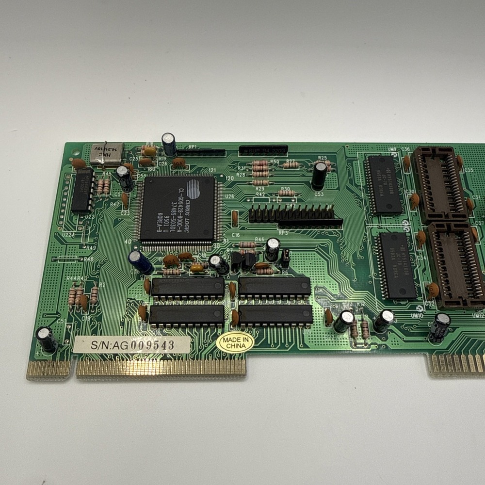 Cirrus Logic CL-GD5428-80QC-A VLB VGA Video Card VESA Local Bus Vintage 486